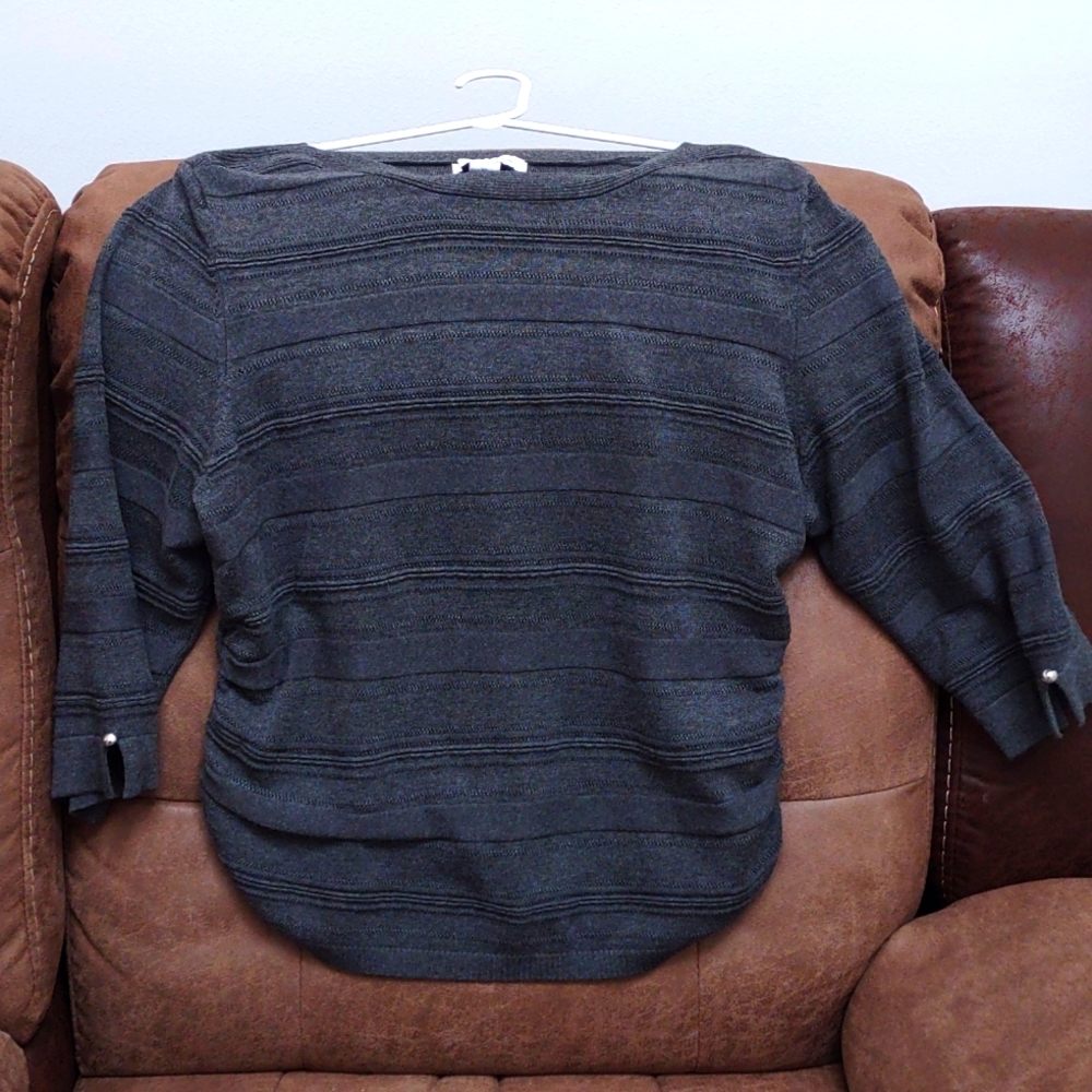 Liz Claiborne Xl 3/4 sleeve Grey